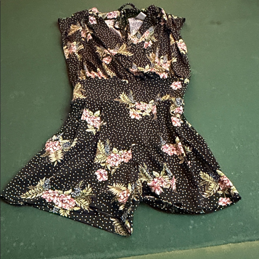 CAbi Black‎ Floral Jumpsuit.  CAJA. # 1. A